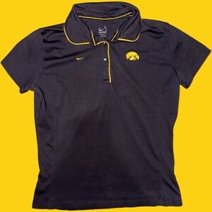 NCAA Women’s Nike Iowa Hawkeyes Short-Sleeve Fit-Dry Polo Shirt Embroidered L